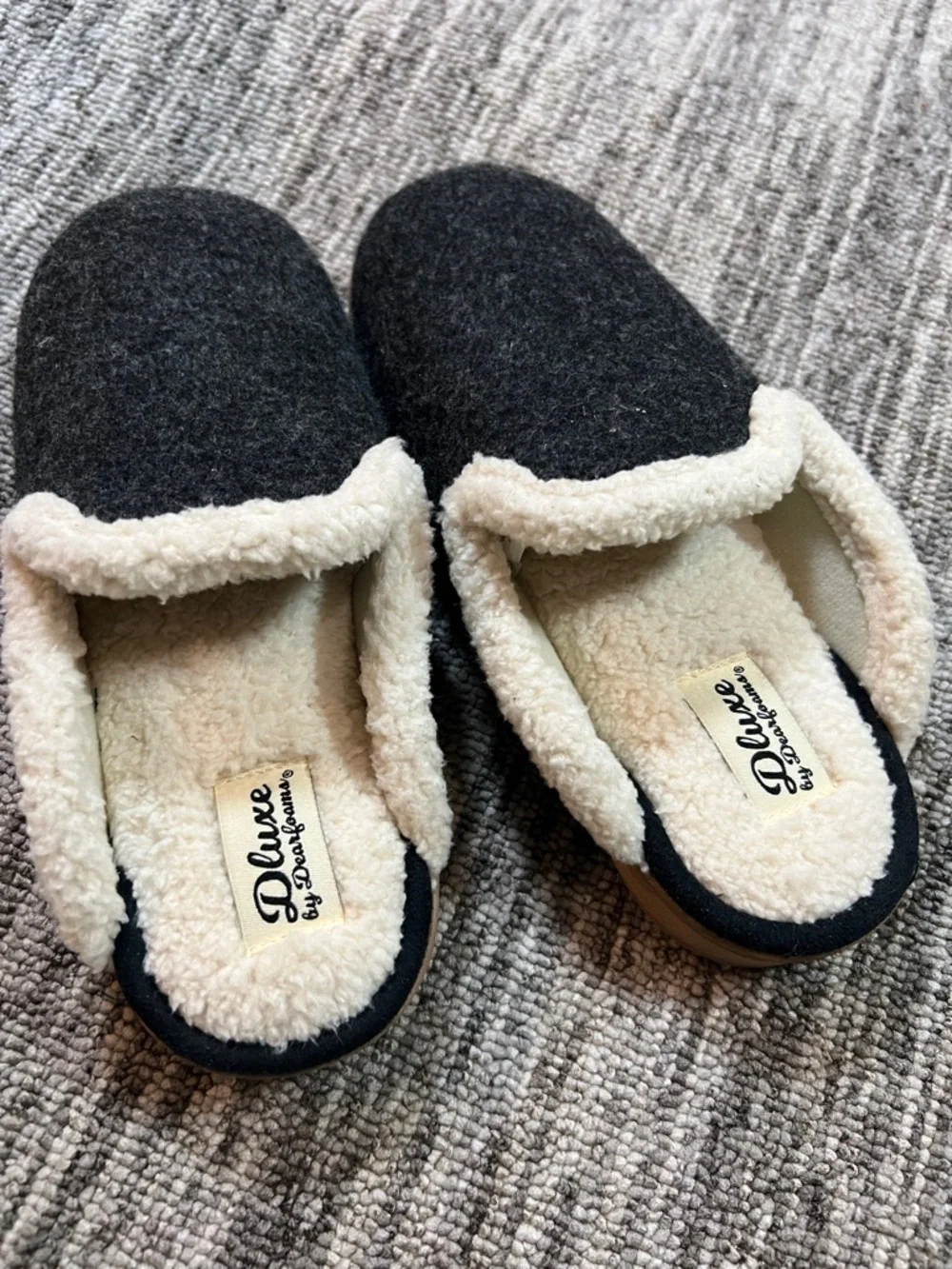 Dluxe by dearfoams Women's Maci Felted Scuff Slippers Size S